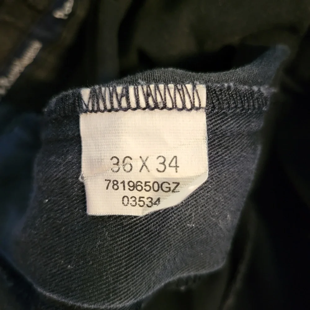 Polo Ralph Lauren Mens Black Pleated Chino Pants 100% Cotton Tag 36x34(34x33.5)